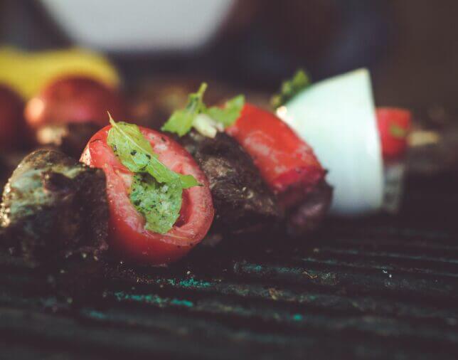 food on a barbecue